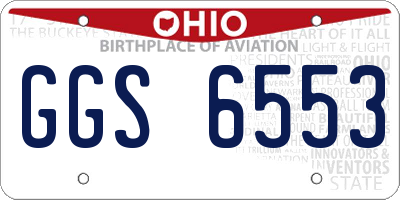 OH license plate GGS6553