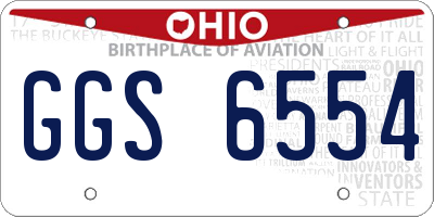 OH license plate GGS6554