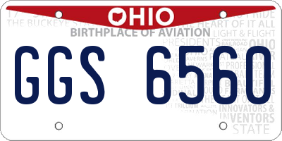 OH license plate GGS6560