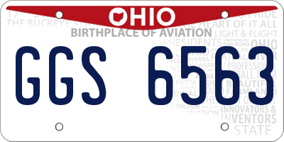 OH license plate GGS6563