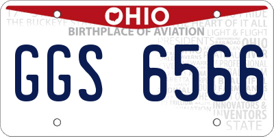 OH license plate GGS6566