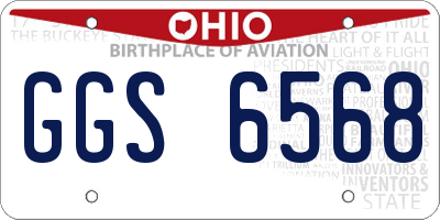 OH license plate GGS6568