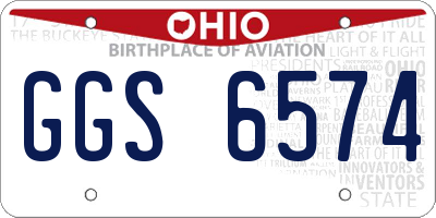 OH license plate GGS6574