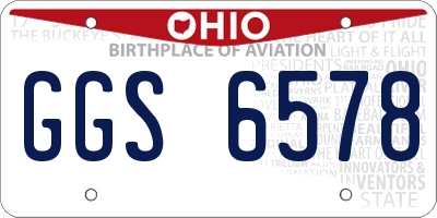 OH license plate GGS6578