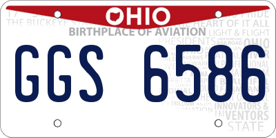 OH license plate GGS6586