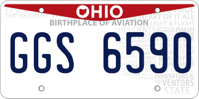 OH license plate GGS6590