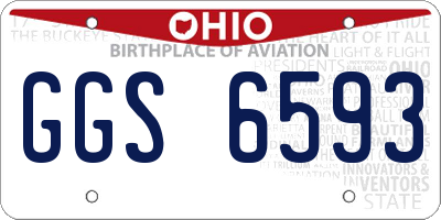 OH license plate GGS6593