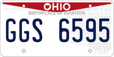 OH license plate GGS6595