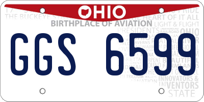 OH license plate GGS6599