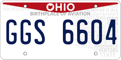 OH license plate GGS6604