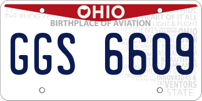 OH license plate GGS6609