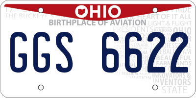 OH license plate GGS6622