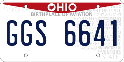 OH license plate GGS6641
