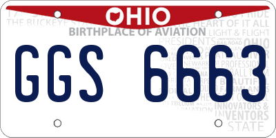 OH license plate GGS6663