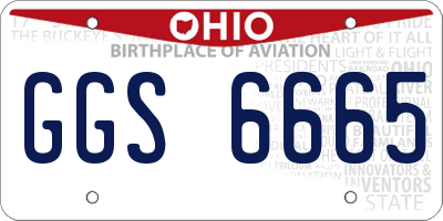 OH license plate GGS6665