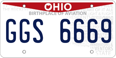 OH license plate GGS6669