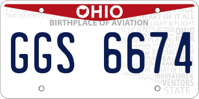 OH license plate GGS6674