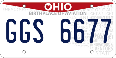 OH license plate GGS6677