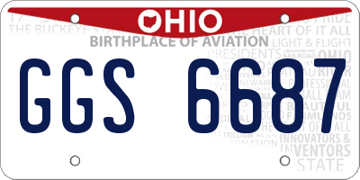 OH license plate GGS6687