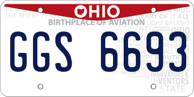 OH license plate GGS6693