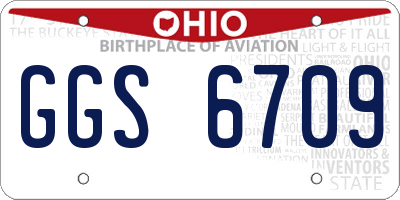 OH license plate GGS6709
