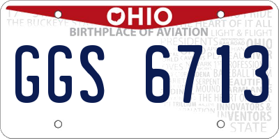 OH license plate GGS6713