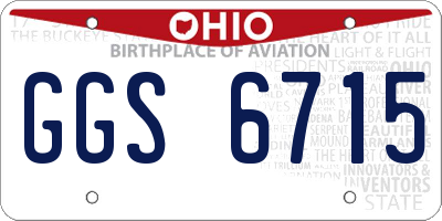 OH license plate GGS6715