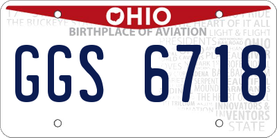 OH license plate GGS6718