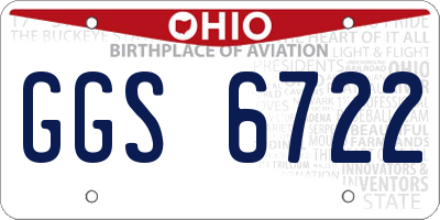 OH license plate GGS6722