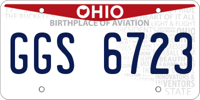 OH license plate GGS6723