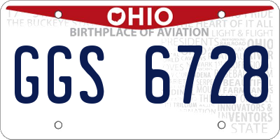 OH license plate GGS6728