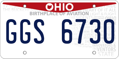 OH license plate GGS6730