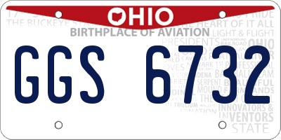 OH license plate GGS6732