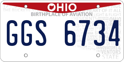 OH license plate GGS6734