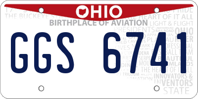 OH license plate GGS6741