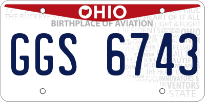 OH license plate GGS6743