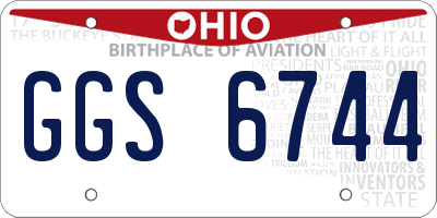 OH license plate GGS6744