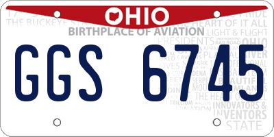 OH license plate GGS6745