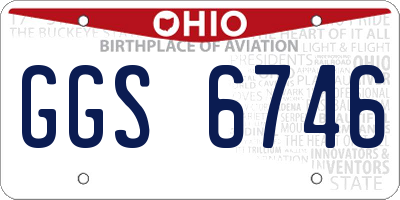 OH license plate GGS6746