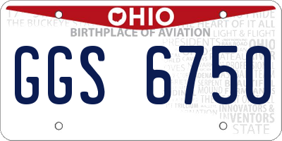 OH license plate GGS6750
