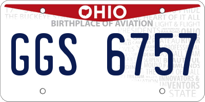OH license plate GGS6757