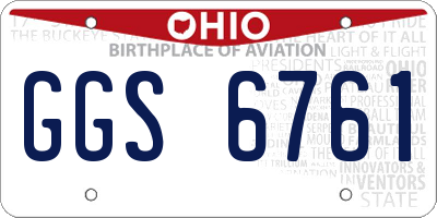 OH license plate GGS6761