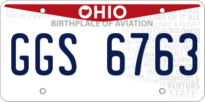 OH license plate GGS6763