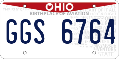 OH license plate GGS6764