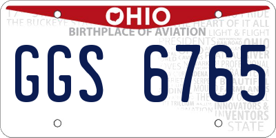 OH license plate GGS6765