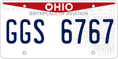OH license plate GGS6767