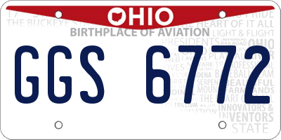 OH license plate GGS6772