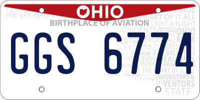 OH license plate GGS6774