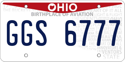 OH license plate GGS6777