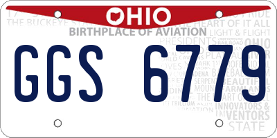 OH license plate GGS6779